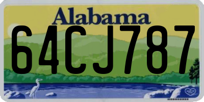 AL license plate 64CJ787