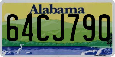 AL license plate 64CJ790