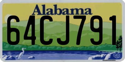AL license plate 64CJ791