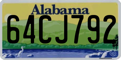 AL license plate 64CJ792