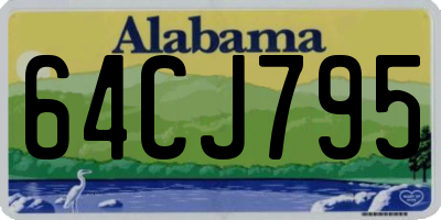 AL license plate 64CJ795