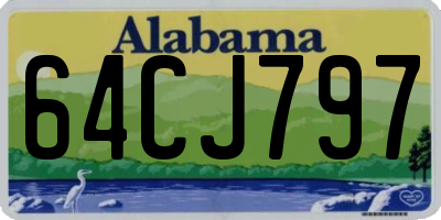 AL license plate 64CJ797