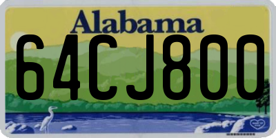 AL license plate 64CJ800