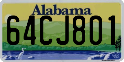 AL license plate 64CJ801