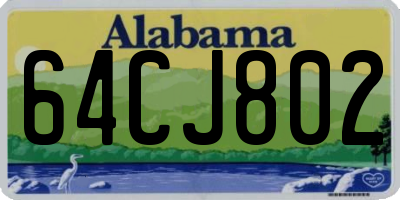 AL license plate 64CJ802