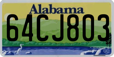 AL license plate 64CJ803