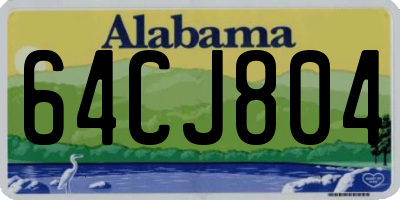 AL license plate 64CJ804