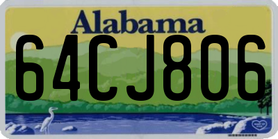 AL license plate 64CJ806