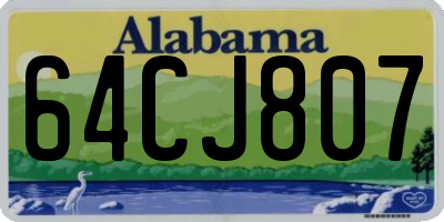 AL license plate 64CJ807
