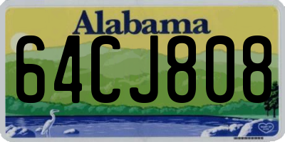 AL license plate 64CJ808