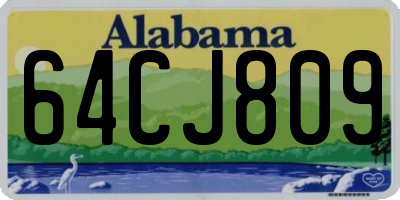 AL license plate 64CJ809