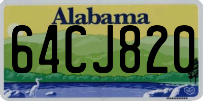 AL license plate 64CJ820