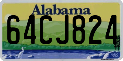 AL license plate 64CJ824