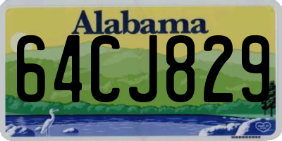 AL license plate 64CJ829