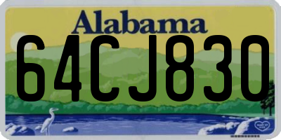 AL license plate 64CJ830