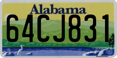 AL license plate 64CJ831