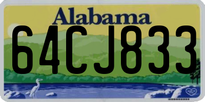 AL license plate 64CJ833