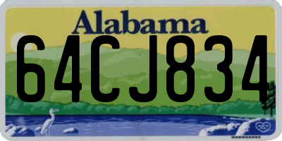 AL license plate 64CJ834