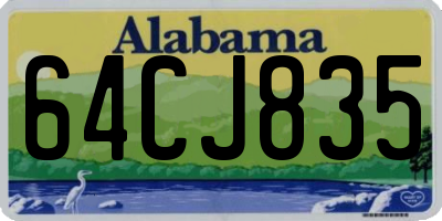 AL license plate 64CJ835