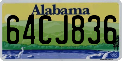AL license plate 64CJ836