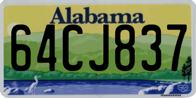 AL license plate 64CJ837