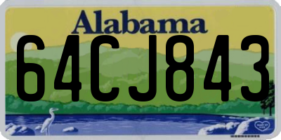 AL license plate 64CJ843