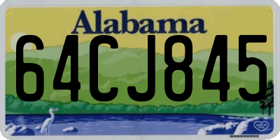 AL license plate 64CJ845