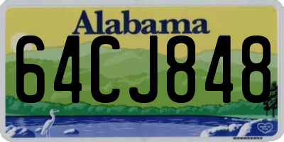 AL license plate 64CJ848