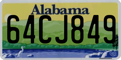 AL license plate 64CJ849