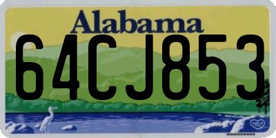 AL license plate 64CJ853