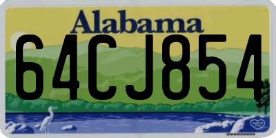 AL license plate 64CJ854