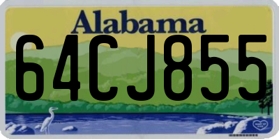 AL license plate 64CJ855