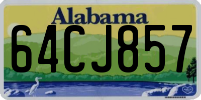 AL license plate 64CJ857