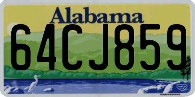 AL license plate 64CJ859