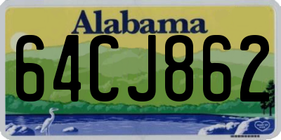 AL license plate 64CJ862