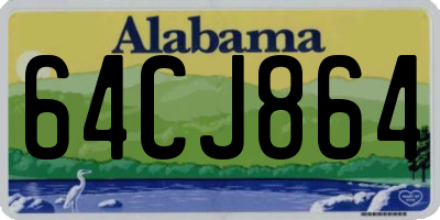 AL license plate 64CJ864