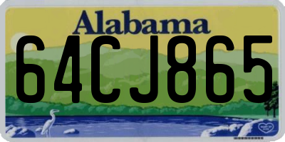 AL license plate 64CJ865