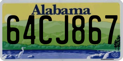 AL license plate 64CJ867