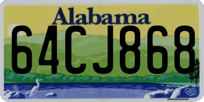 AL license plate 64CJ868