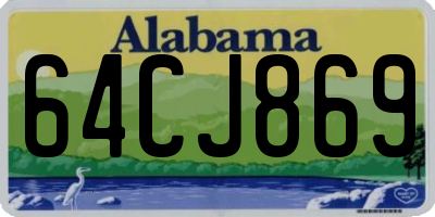 AL license plate 64CJ869