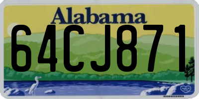 AL license plate 64CJ871