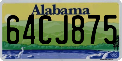 AL license plate 64CJ875