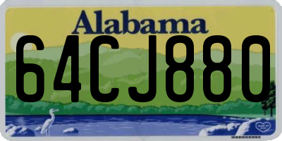 AL license plate 64CJ880