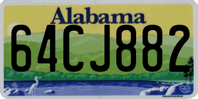 AL license plate 64CJ882