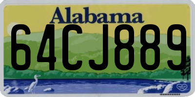AL license plate 64CJ889