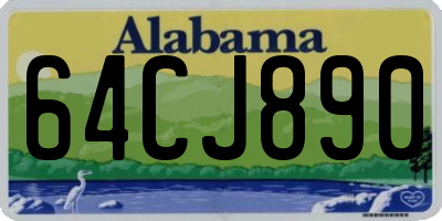 AL license plate 64CJ890