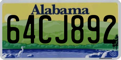 AL license plate 64CJ892