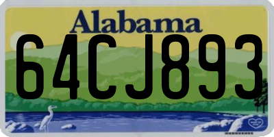 AL license plate 64CJ893