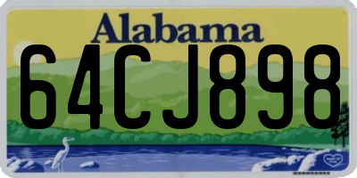 AL license plate 64CJ898