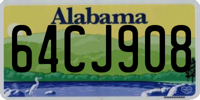 AL license plate 64CJ908